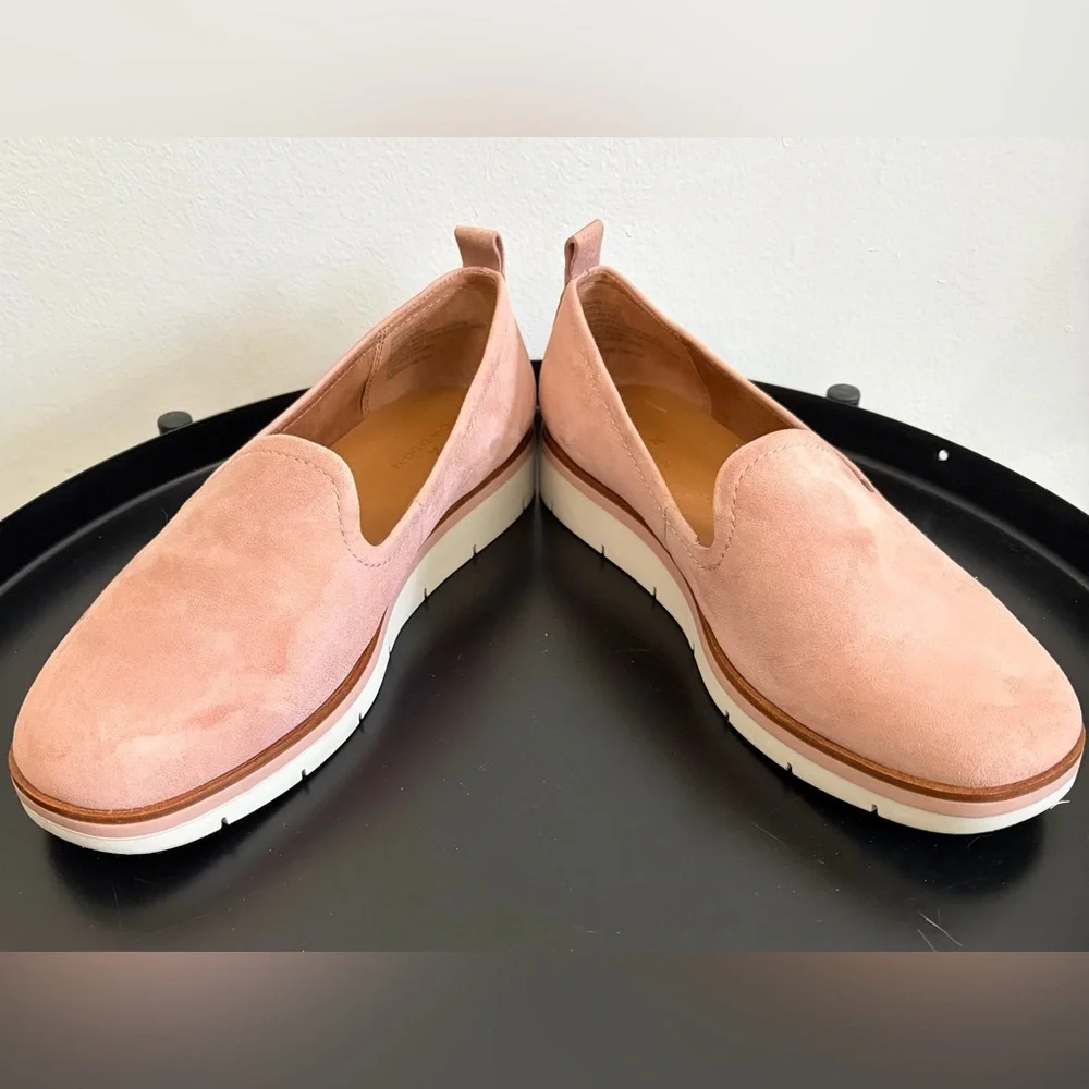 Caslon  Dusty Pink Suede Slip-On Loafers: Cnhadley-Lea